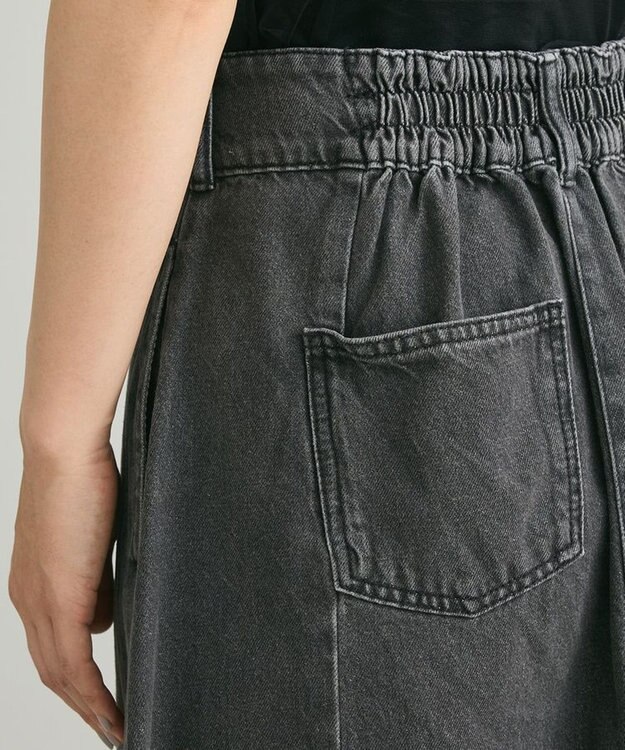 Green Parks フロントＺＩＰデニムスカート Black