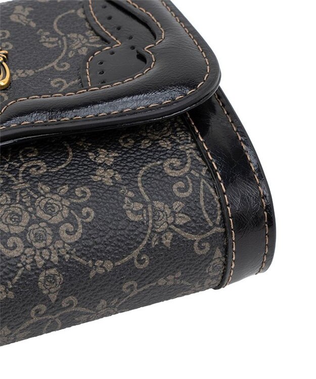 ANNA SUI リーブル 口金二つ折り財布 クロ