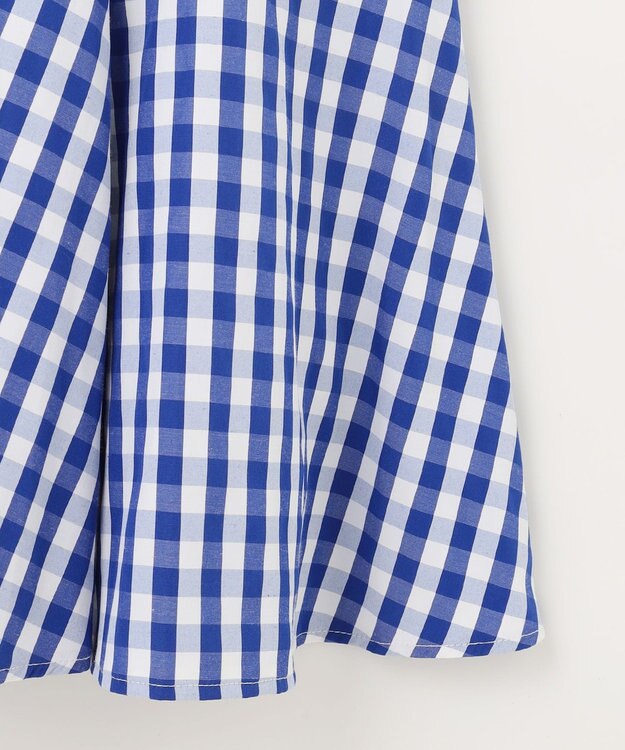 Feroux 【洗える】ギンガムチェック スカート ブルー系1