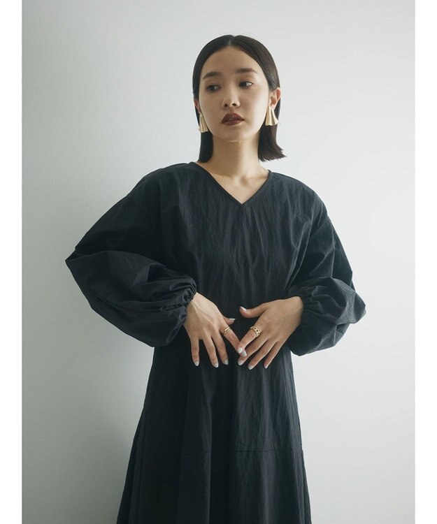 Green Parks armonia．ウエストタックワンピース Black