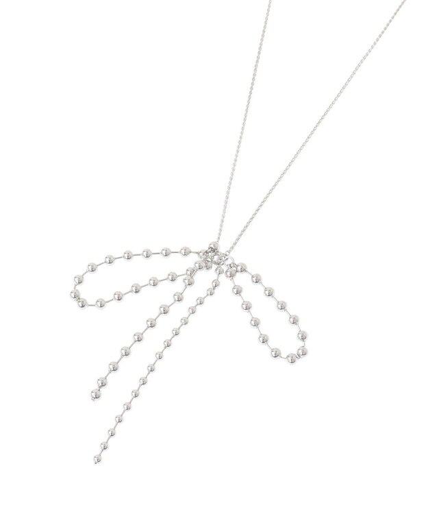 AMERICAN HOLIC ボールチェーンリボンネックレス Silver