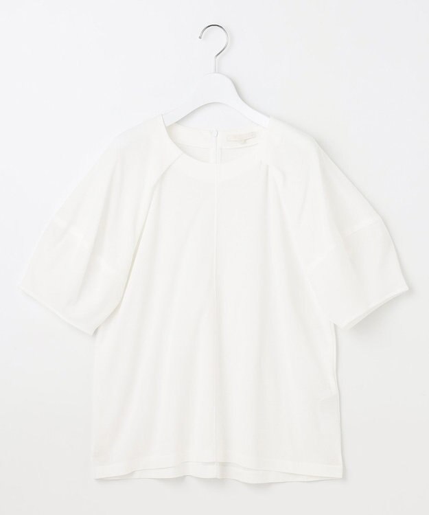 自由区 【洗える】ボリュームスリーブピケ カットソー オフ