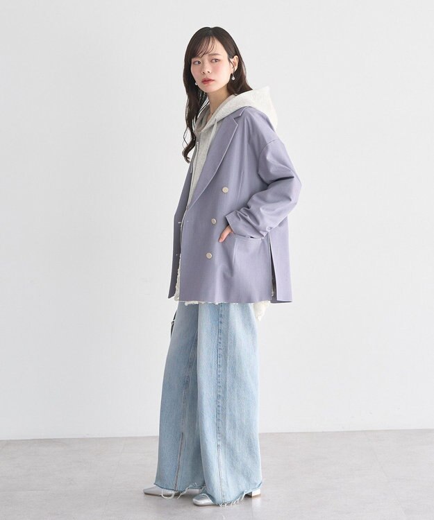 earth music&ecology エアもちフーディブルゾン Gray Mixture