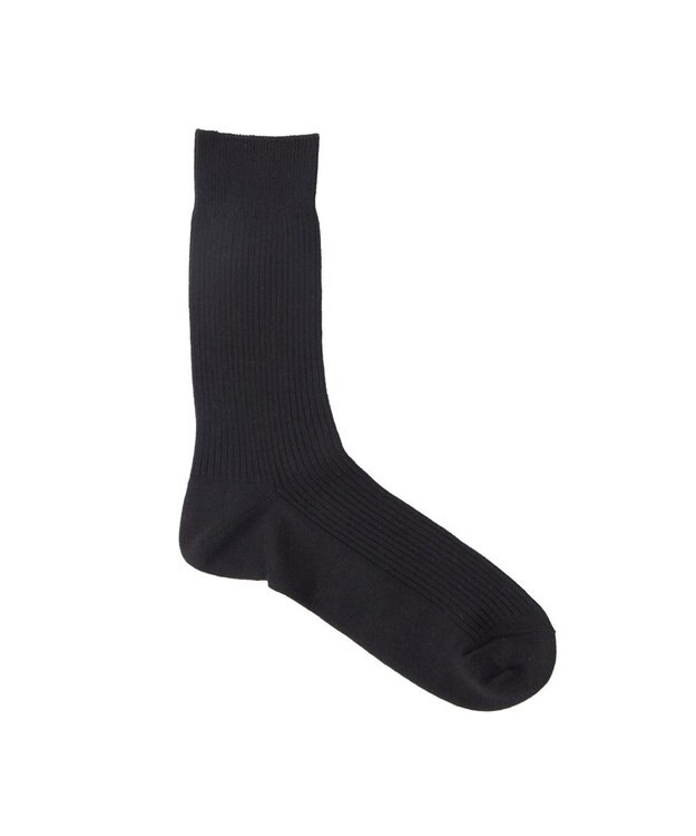 WEGO リブ無地ソックス（R） ブラック