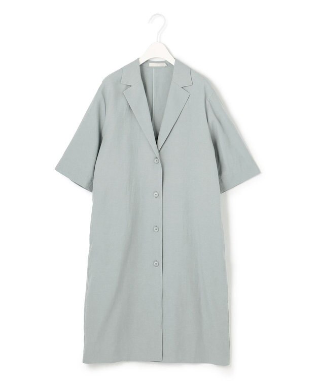 ICB 【洗える】 Unleash  半袖ロングジャケット ジェイドグレー系