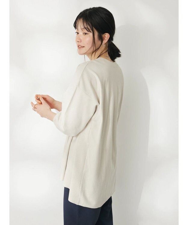 CRAFT STANDARD BOUTIQUE プリント裏毛チュニック Ivory