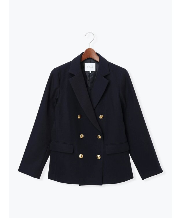 Te chichi 【セレモニーアイテム】テーラードWブレストジャケット（セットアップ可） ネイビー
