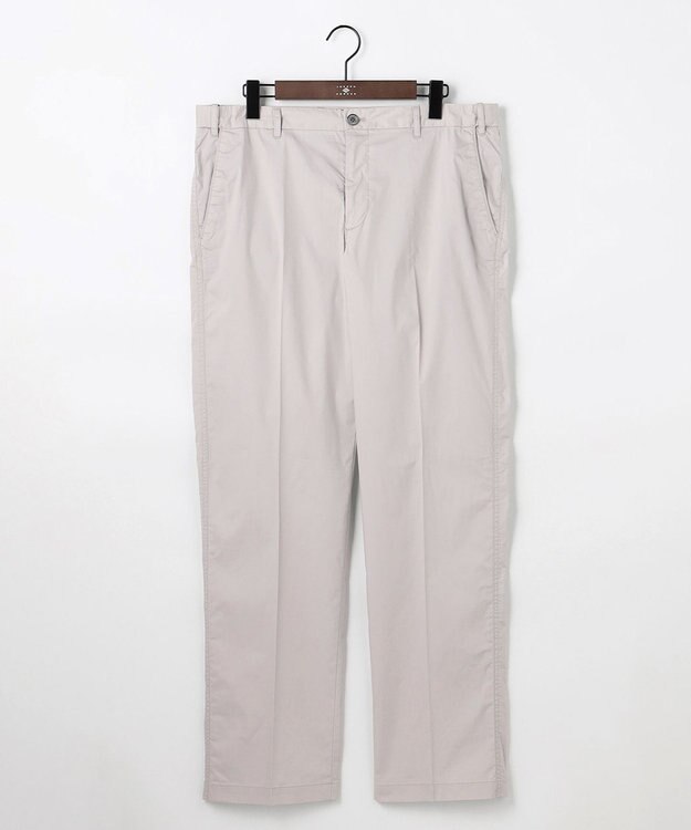 JOSEPH ABBOUD 【キングサイズ・ウエストも伸びる!/JAPANファブリック】ヴィンテージコットン ストレッチ パンツ ライトグレー系