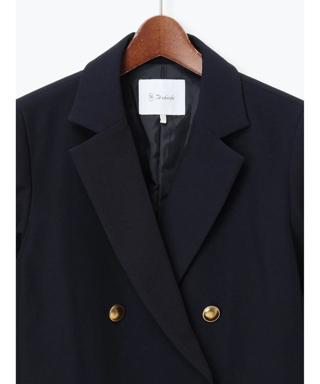 Te chichi 【セレモニーアイテム】テーラードWブレストジャケット（セットアップ可） ネイビー