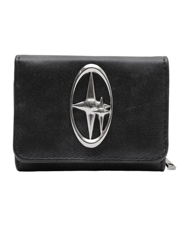 WEGO BIGメタルパーツフラップウォレット ブラック