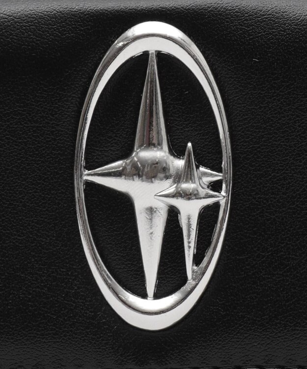 WEGO BIGメタルパーツフラップウォレット ブラック