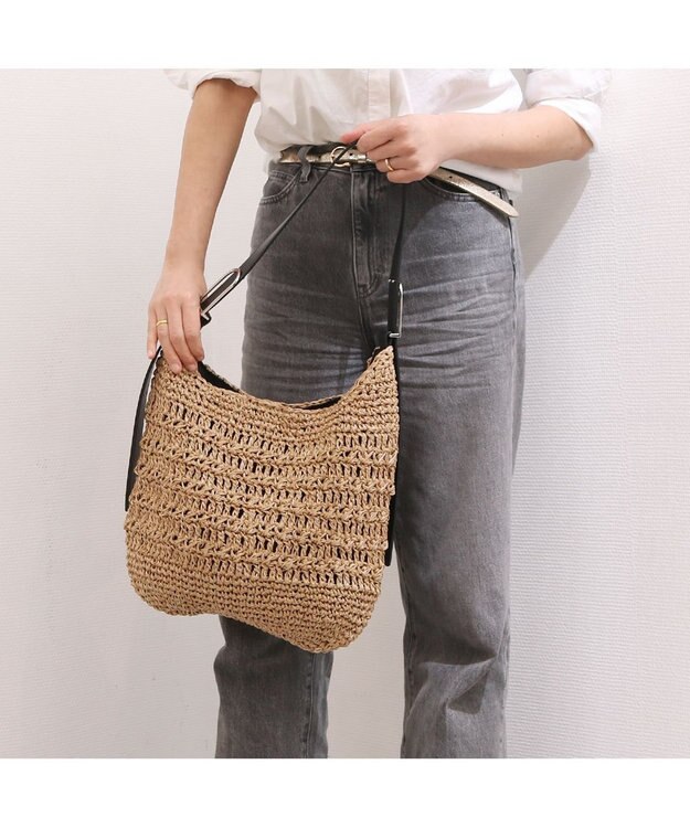 UNBILLION カシュカシュ cachecache / フリーハンドル柄編トート ブラック