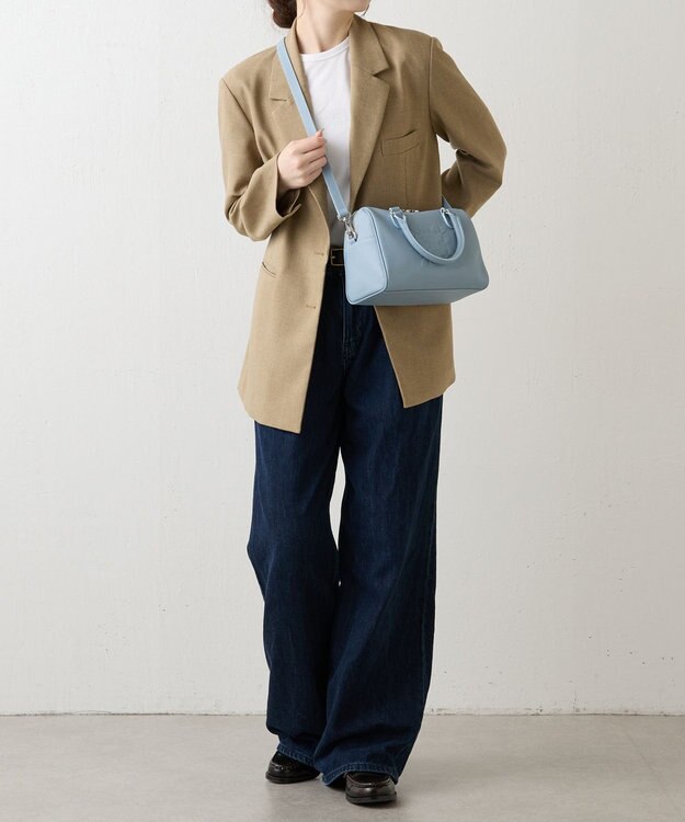 russet 《composition》レザー2WAYミニボストンバッグ(CE-1684) L.Blue