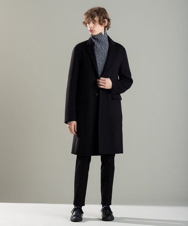 JOSEPH HOMME DOUBLE FACE CASHMERE  CHESTER FIELD COAT ブラック系