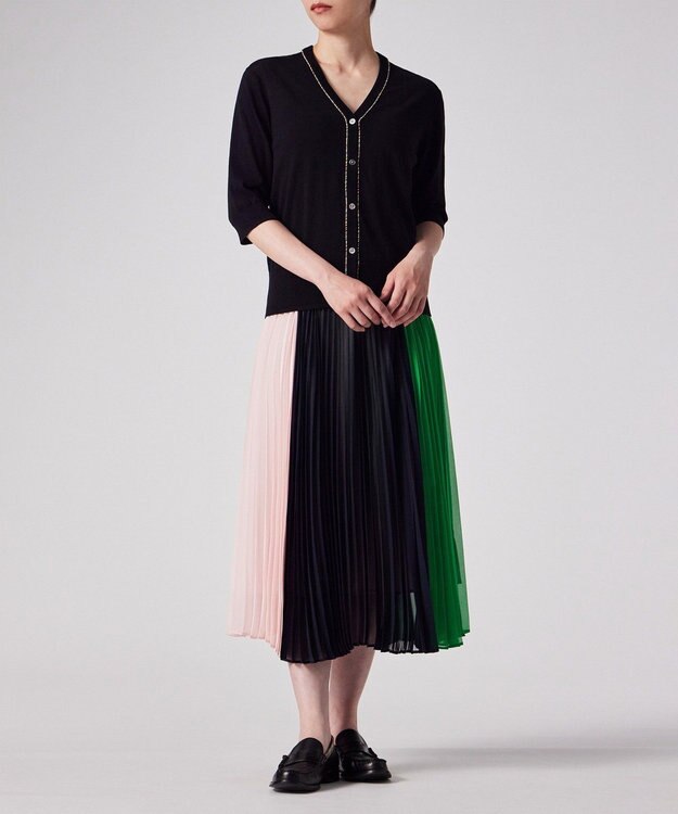 Paul Smith ブロッキング プリーツ スカート ライトピンク