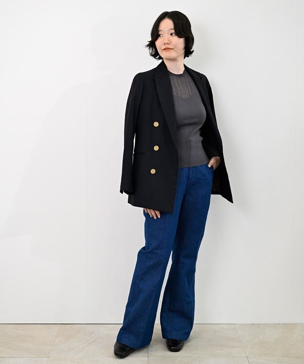 woadblue ＜坪田あさみさんコラボ＞LOTUS ロータス デニムパンツ ROYALBLUE