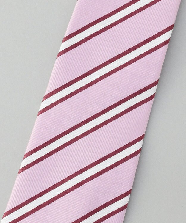GOTAIRIKU GOTAIRIKU別注【日本製】シルク ネクタイ_ストライプ柄 ライラック系1