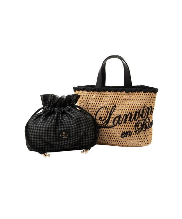 LANVIN en Bleu ロタン かごバッグ ブラック