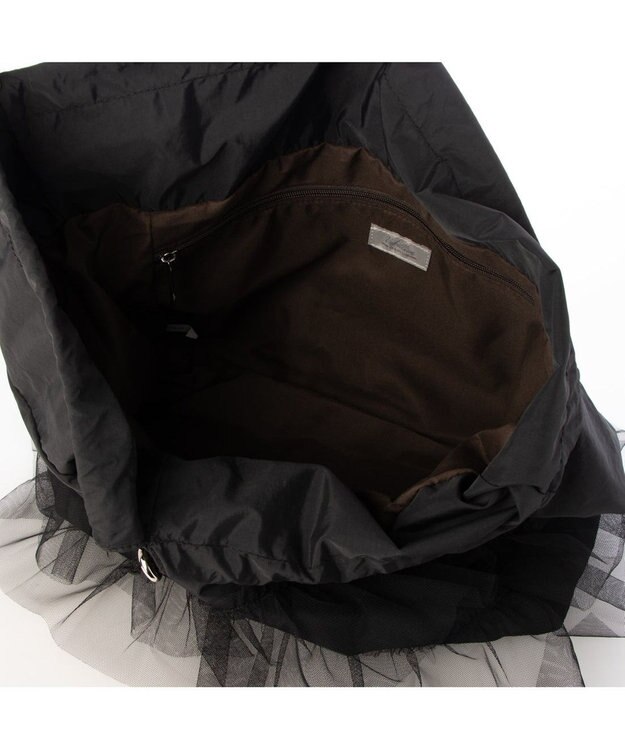 UNBILLION カシュカシュ cachecache / シフォンフリルショルダー ブラック