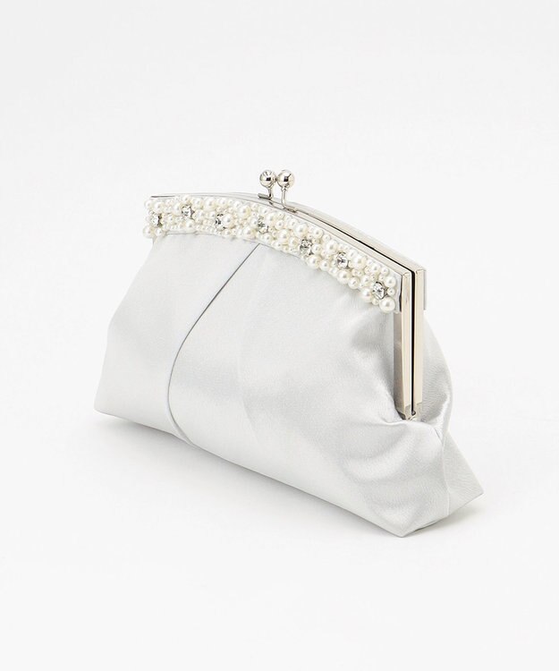 ANY SIS 【2WAY】ジュエル調フレームパーティ バッグ シルバー