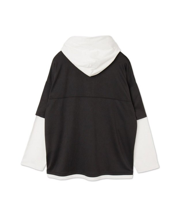 WEGO メッシュレイヤードTパーカー（LS） ブラック