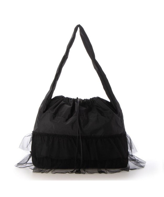 UNBILLION カシュカシュ cachecache / シフォンフリルショルダー ブラック