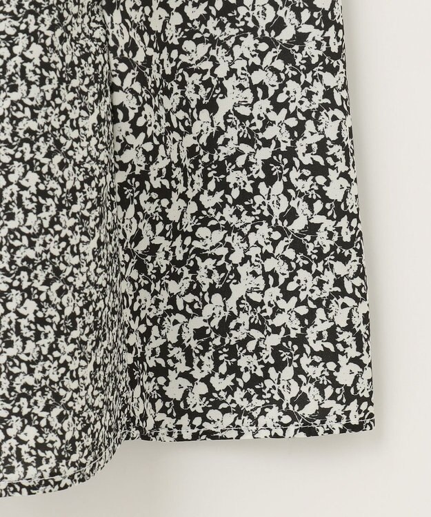 ANY 【洗濯機可能/ウエストゴム】プリントマーメイドスカート モノトーンフラワー