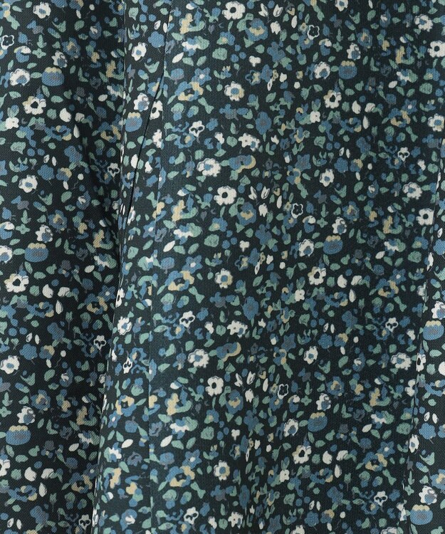 ANY 【洗濯機可能/ウエストゴム】プリントマーメイドスカート ネイビーフラワー