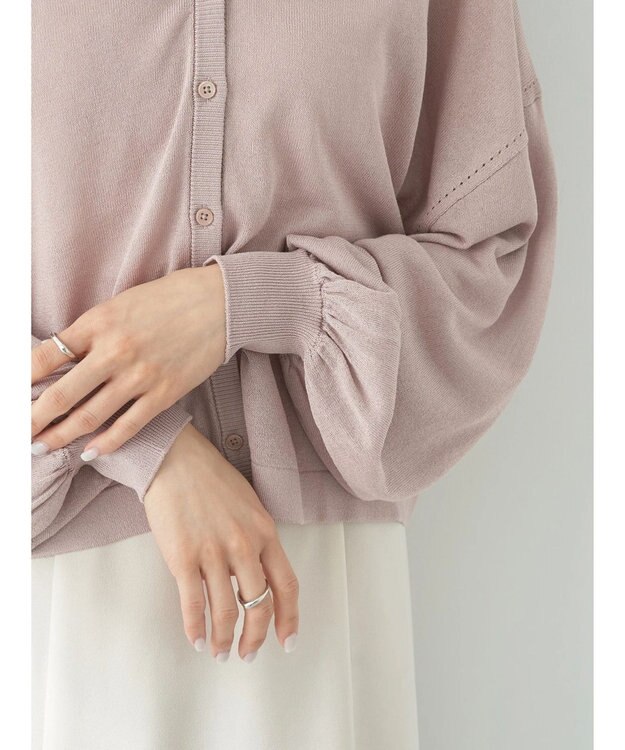 earth music&ecology シアーカーディガン Pink