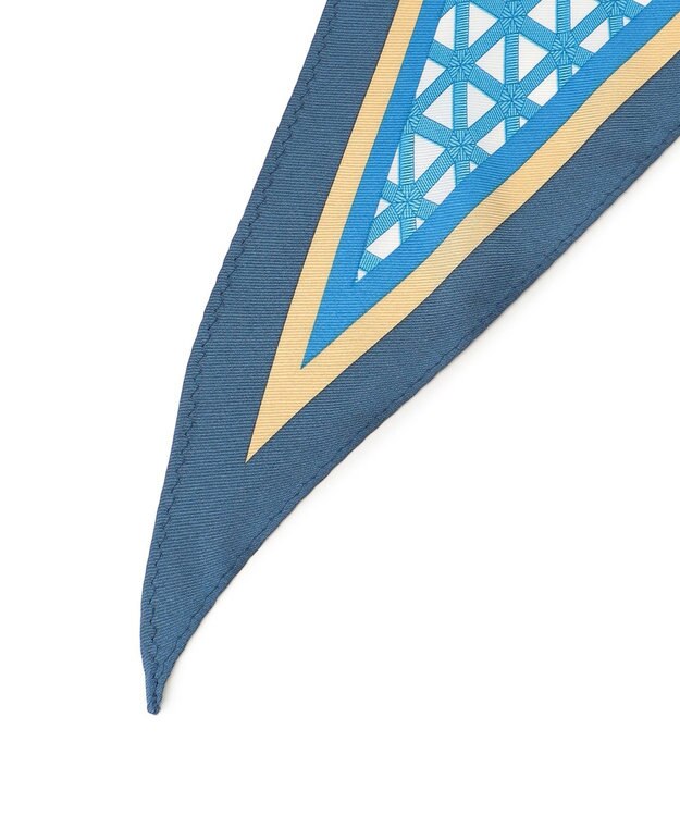 23区 シルク ダイヤ スカーフ ネイビープリント