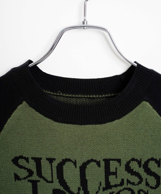 WEGO ラグランジャガードチビニットT カーキ