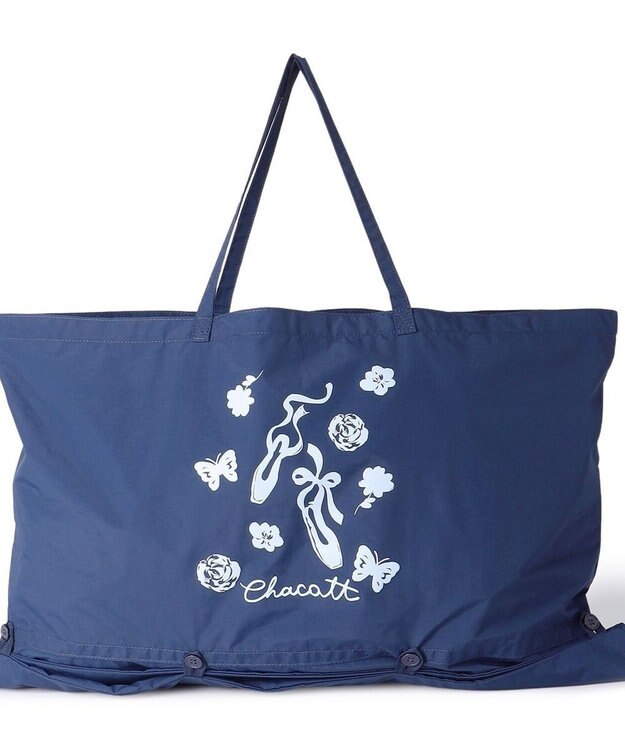 Chacott フラワー2Way衣装バッグ ネイビー