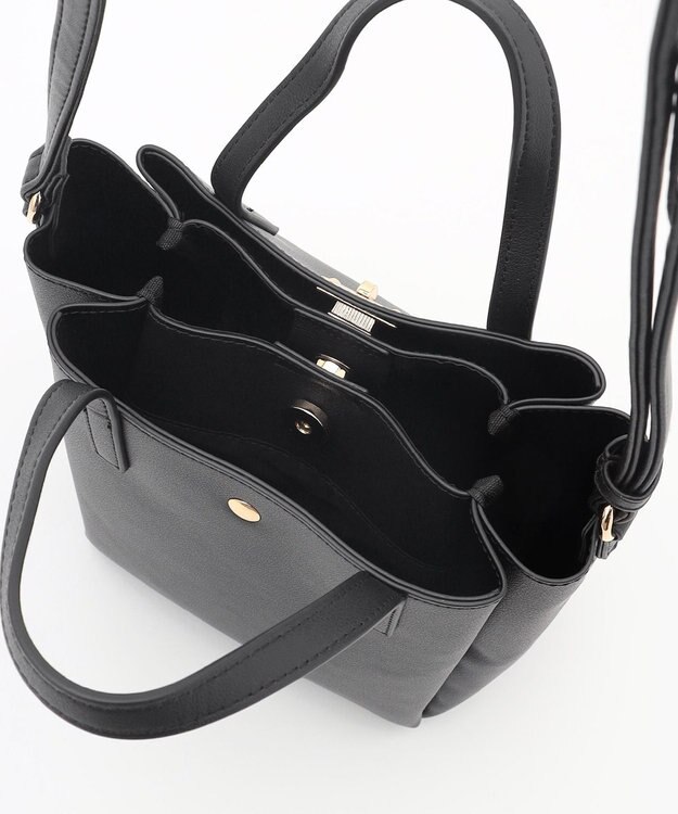 ANY マジカルライト縦型ショルダーバッグ ブラック