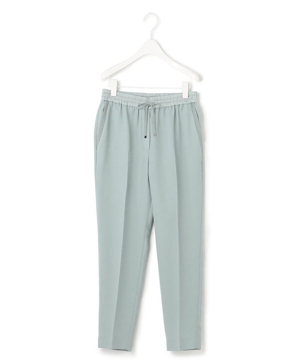 ICB L 【新色追加・洗える】 FluidBackSatin ドロストパンツ ジェイドグレー系