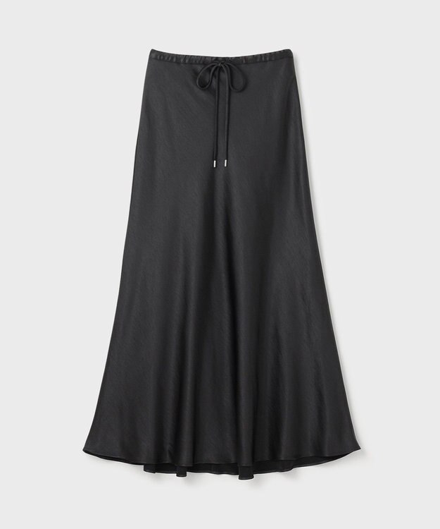 GRACE CONTINENTAL サテンストレッチイージースカート ブラック