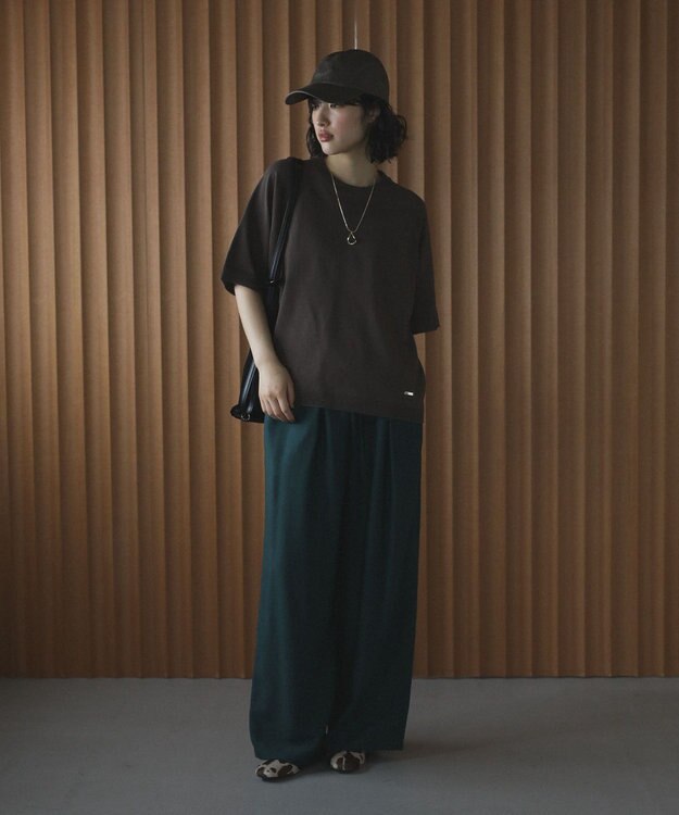 Green Parks トレーナー風ニットプルオーバー Brown