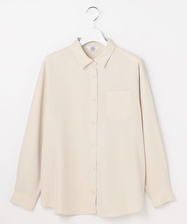 J.PRESS LADIES ピーチポプリン シャツ サンドベージュ系