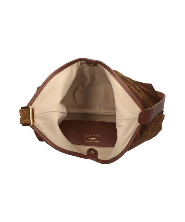 INTER-CHAUSSURES 【CHRISTIAN VILLA】ソフトルックストートバッグ ブラウンコンビ