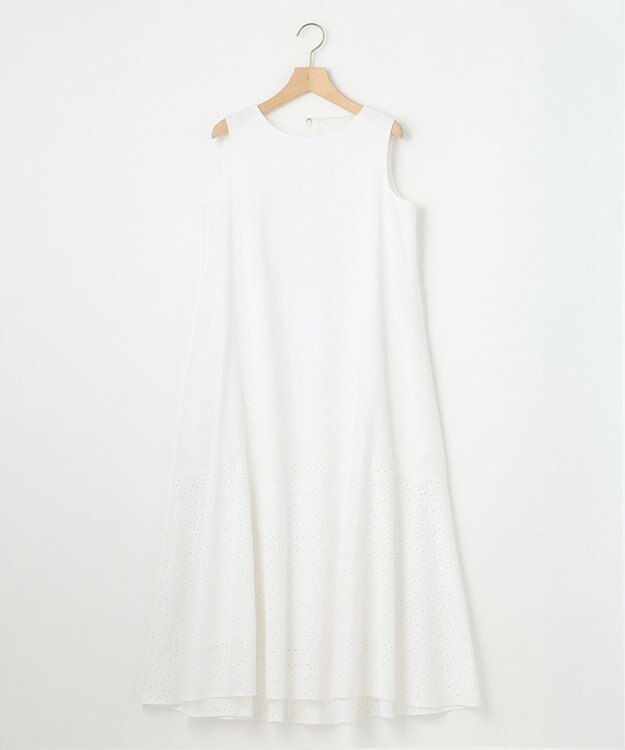 組曲 S 【WEB限定】エンブロイダリーレース ノースリーブワンピース アイボリー系