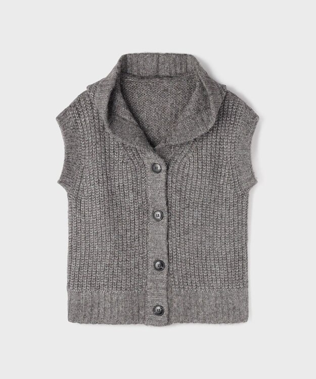 GRACE CONTINENTAL ラメニットベスト チャコール