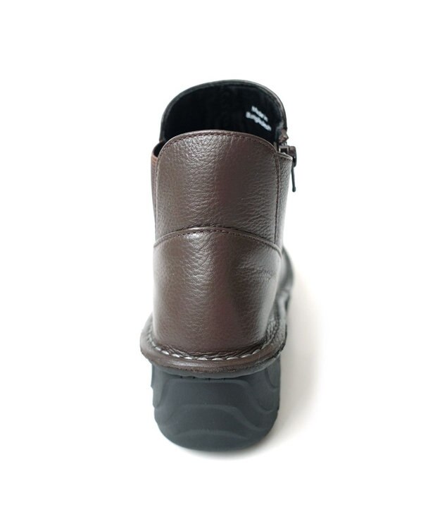 Pointer 本革超軽量サイドゴアショートブーツ ダークブラウン