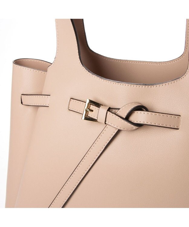 LA BAGAGERIE 【MONICA】ベルトモチーフA4トートバッグ ピンクベージュ