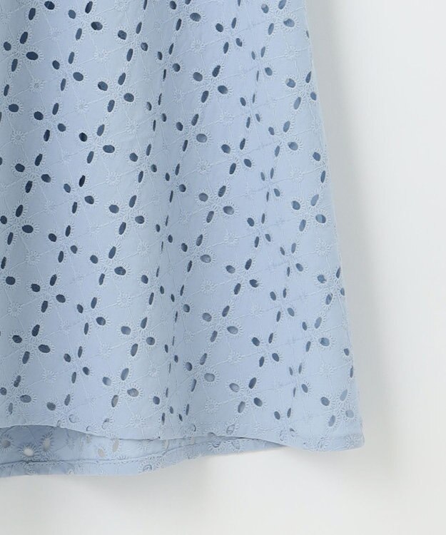 組曲 S 【WEB限定】エンブロイダリーレース ノースリーブワンピース サックス系9