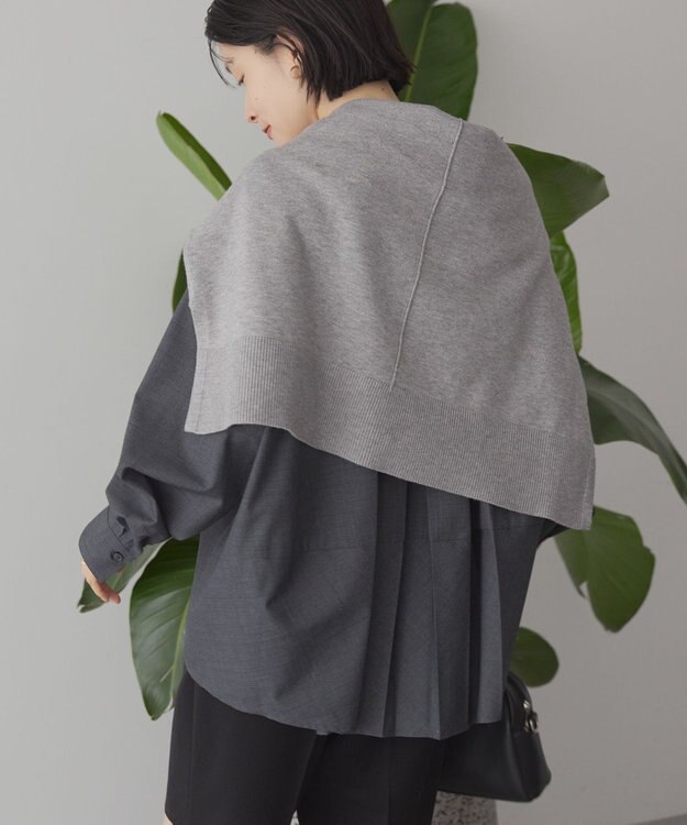 AMERICAN HOLIC イージーケアコクーンバックタックシャツ Check