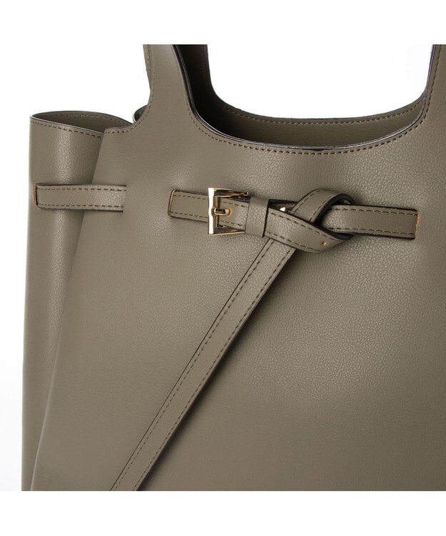 LA BAGAGERIE 【MONICA】ベルトモチーフA4トートバッグ オリーブ