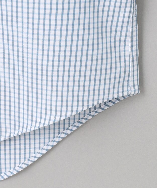 GOTAIRIKU 【形態安定】PREMIUMPLEATS_スモールワイドカラー 通年ドレスシャツ（チェック） サックスブルー系4