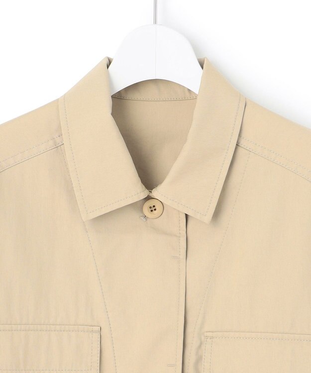 23区 L 【SLOW/一部店舗限定】ハイカウントギャバ ミリタリージャケット ベージュ系