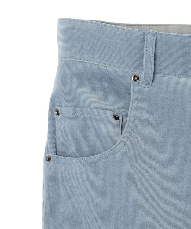 UNFILO ストレッチコーデュロイ スリムパンツ サックス