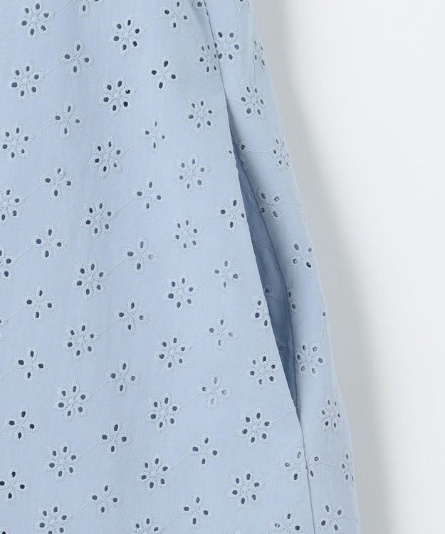 組曲 S 【WEB限定】エンブロイダリーレース ノースリーブワンピース サックス系9