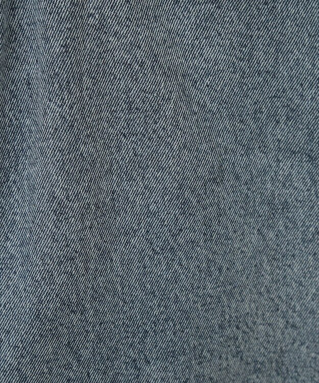 Green Parks フロントスリットデニムロングスカート Sax